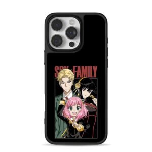 Spy Family Anya Loid Yor anime trio iPhone 16 Pro Max Black Case