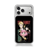 Spy Family Anya Loid Yor anime trio iPhone 17 Pro Max Electroplated Silver Case1