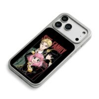 Spy Family Anya Loid Yor anime trio iPhone 17 Pro Max Electroplated Silver Case2