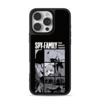 Spy Family panels Anya Lloyd Bond iPhone 16 Pro Max Black Case