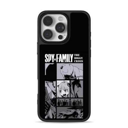 Spy Family panels Anya Lloyd Bond iPhone 16 Pro Max Black Case