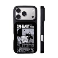 Spy Family panels Anya Lloyd Bond iPhone 17 Pro Max Black Case