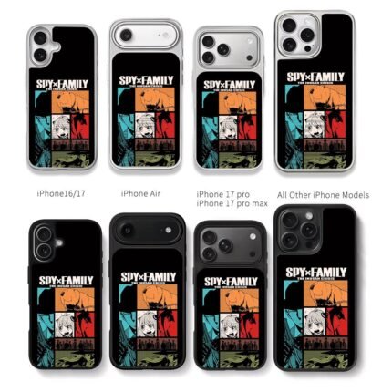 Spy x Family Anya Loid comic panels Chris Brown Phone Case Black Electroplated Silver For Iphone 11 To 17