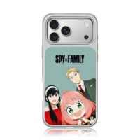 Spy x Family Anya Loid Yor trio iPhone 17 Pro Max Electroplated Silver Case1