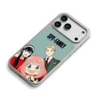 Spy x Family Anya Loid Yor trio iPhone 17 Pro Max Electroplated Silver Case2