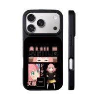 Spy x Family Anya smile Japanese text iPhone 17 Pro Max Black Case