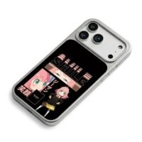 Spy x Family Anya smile Japanese text iPhone 17 Pro Max Electroplated Silver Case2