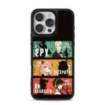 Spy x Family Loid Anya Yor art iPhone 16 Pro Max Black Case