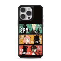 Spy x Family Loid Anya Yor art iPhone 16 Pro Max Black Case