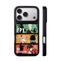 Spy x Family Loid Anya Yor art iPhone 17 Pro Max Black Case