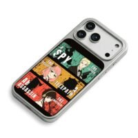 Spy x Family Loid Anya Yor art iPhone 17 Pro Max Electroplated Silver Case2