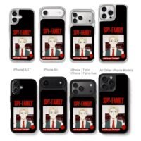 SpyxFamily Loid Forger Twilight art Chris Brown Phone Case Black Electroplated Silver For Iphone 11 To 17