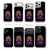 SSJ Gohan Dragon Ball art Chris Brown Phone Case Black Electroplated Silver For Iphone 11 To 17