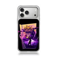 SSJ Trunks DBZ neon blast art iPhone 17 Pro Max Electroplated Silver Case1