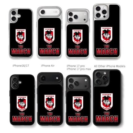 St George Illawarra crest The March Chris Brown Phone Case Black Electroplated Silver For Iphone 11 To 17