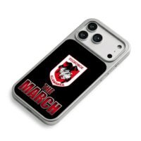 St George Illawarra crest The March iPhone 17 Pro Max Electroplated Silver Case2