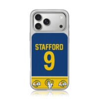 Stafford 9 LA Rams jersey print iPhone 17 Pro Max Electroplated Silver Case1