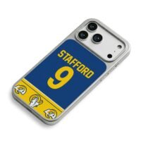 Stafford 9 LA Rams jersey print iPhone 17 Pro Max Electroplated Silver Case2