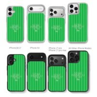 Stake F1 Team green striped print Chris Brown Phone Case Black Electroplated Silver For Iphone 11 To 17