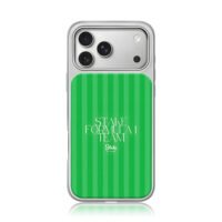 Stake F1 Team green striped print iPhone 17 Pro Max Electroplated Silver Case1