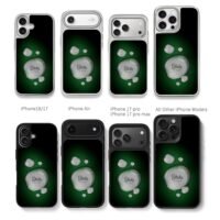 Stake F1 Team water drops green bg Chris Brown Phone Case Black Electroplated Silver For Iphone 11 To 17
