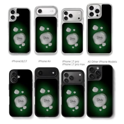 Stake F1 Team water drops green bg Chris Brown Phone Case Black Electroplated Silver For Iphone 11 To 17