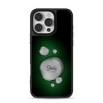 Stake F1 Team water drops green bg iPhone 16 Pro Max Black Case