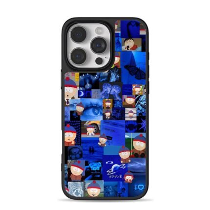 Stan Marsh South Park blue collage iPhone 16 Pro Max Black Case