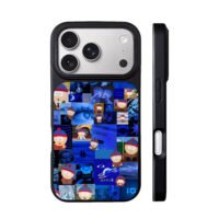 Stan Marsh South Park blue collage iPhone 17 Pro Max Black Case