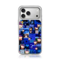 Stan Marsh South Park blue collage iPhone 17 Pro Max Electroplated Silver Case1