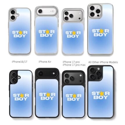 STAR BOY with yellow star on blue Chris Brown Phone Case Black Electroplated Silver For Iphone 11 To 17