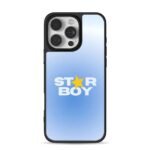STAR BOY with yellow star on blue iPhone 16 Pro Max Black Case
