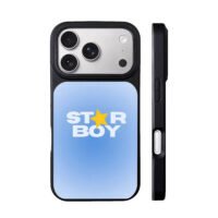 STAR BOY with yellow star on blue iPhone 17 Pro Max Black Case
