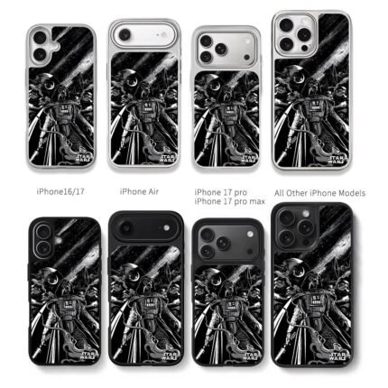 Star Wars Darth Vader troopers Chris Brown Phone Case Black Electroplated Silver For Iphone 11 To 17