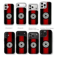 Star Wars Empire logo red stripes Chris Brown Phone Case Black Electroplated Silver For Iphone 11 To 17
