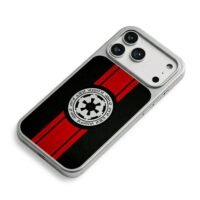 Star Wars Empire logo red stripes iPhone 17 Pro Max Electroplated Silver Case2