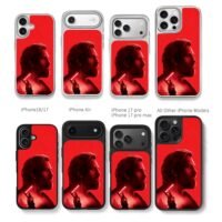 Star Wars ObiWan red lightsaber art Chris Brown Phone Case Black Electroplated Silver For Iphone 11 To 17