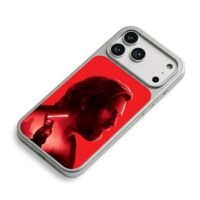 Star Wars ObiWan red lightsaber art iPhone 17 Pro Max Electroplated Silver Case2