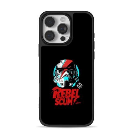 Star Wars Stormtrooper Rebel Scum iPhone 16 Pro Max Black Case