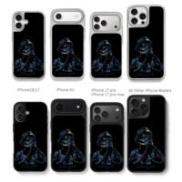 Star Wars TIE pilot blue yellow art Chris Brown Phone Case Black Electroplated Silver For Iphone 11 To 17
