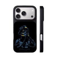 Star Wars TIE pilot blue yellow art iPhone 17 Pro Max Black Case
