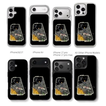 Star Wars Xwing space battle art Chris Brown Phone Case Black Electroplated Silver For Iphone 11 To 17