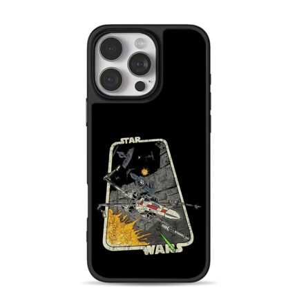 Star Wars Xwing space battle art iPhone 16 Pro Max Black Case