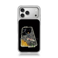 Star Wars Xwing space battle art iPhone 17 Pro Max Electroplated Silver Case1