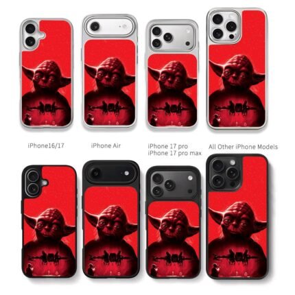 Star Wars Yoda Xwing red space art Chris Brown Phone Case Black Electroplated Silver For Iphone 11 To 17