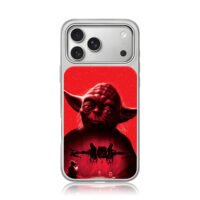 Star Wars Yoda Xwing red space art iPhone 17 Pro Max Electroplated Silver Case1