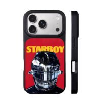 Starboy chrome F1 racing helmet red iPhone 17 Pro Max Black Case
