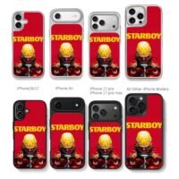 Starboy F1 racer helmet yellow red Chris Brown Phone Case Black Electroplated Silver For Iphone 11 To 17