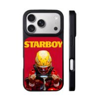 Starboy F1 racer helmet yellow red iPhone 17 Pro Max Black Case