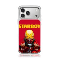 Starboy F1 racer helmet yellow red iPhone 17 Pro Max Electroplated Silver Case1